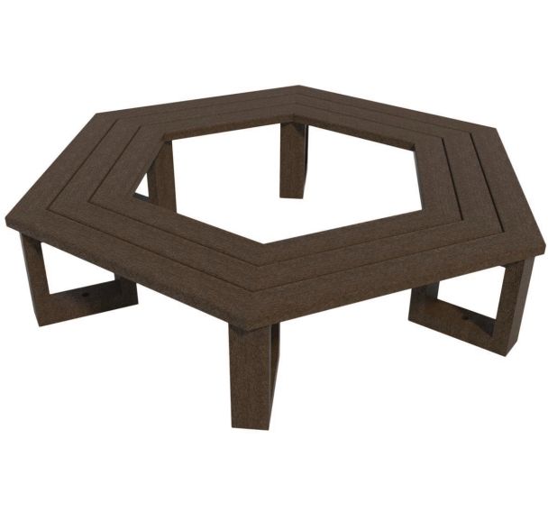 Banquette Escapade Junior hexagonale plastique recyclé Espace urbain