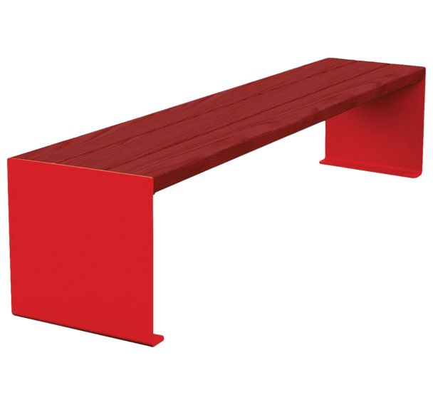 Banquette Kub acier/bois - Procity