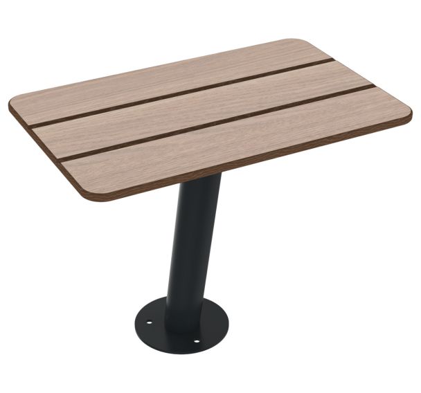 Banquette NAIROBI 1 place effet lames bois/métal - BUTON DESIGN