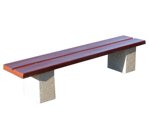 Banquette OTTAWA 2 m béton aspect bois