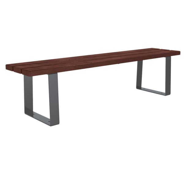 Banquette Riga 1.80 m acier/plastique recyclé - Procity