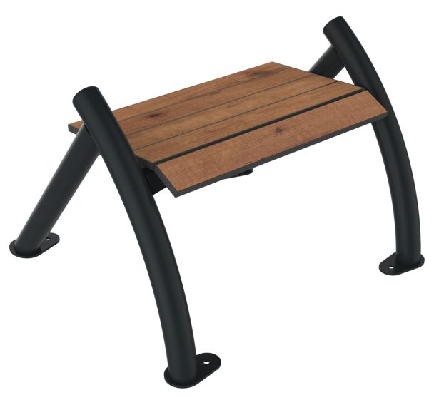 Banquette SYDNEY 1 place bois effet lames/métal - BUTON DESIGN