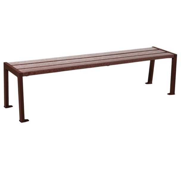 Banquette Silaos 1.80 m acier/plastique recyclé - Procity