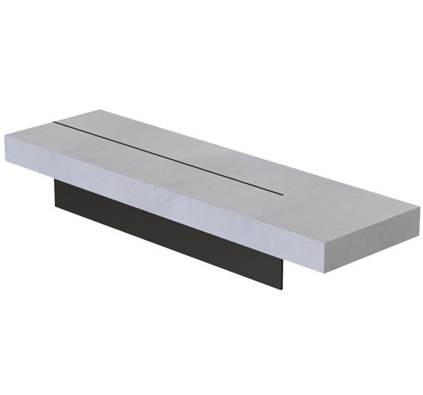 Banquette Tila longueur 198 cm - béton - acier galvanisé