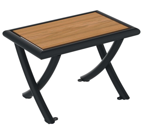 Banquette VENISE 1 place lames bois/métal - BUTON DESIGN