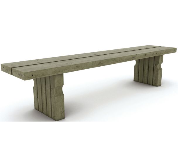 Banquette bois Noirmoutier 200x45x45 cm - pin