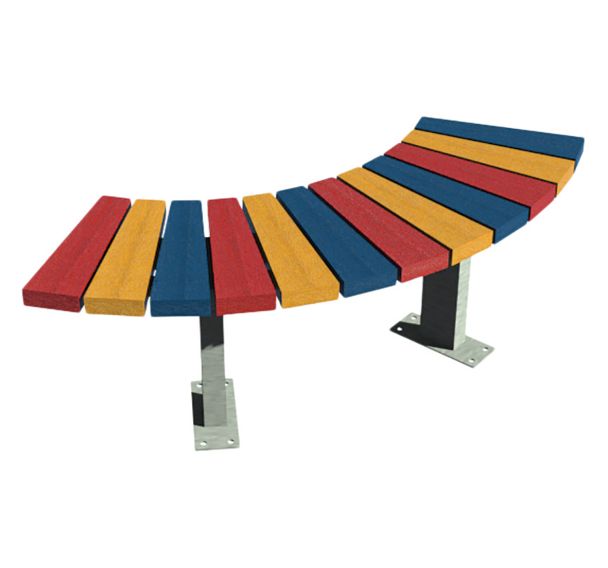 Banquette contour 1/4 de rond Ø 2 m - Espace Urbain