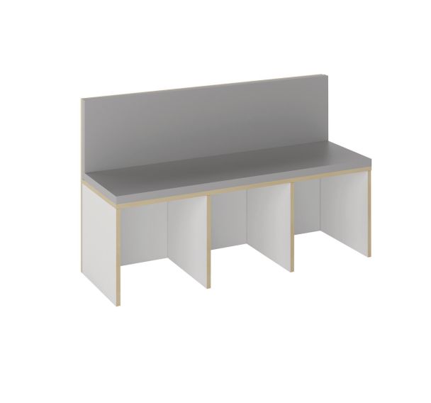 Banquette droite Filos assise mousse grise