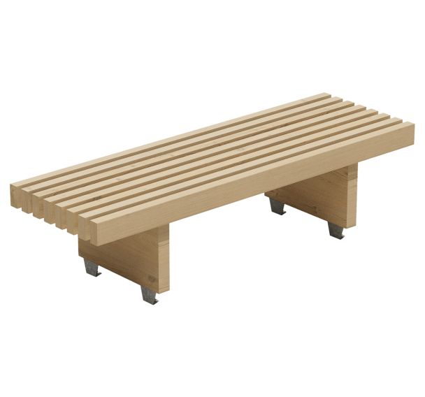Banquette haute Modulam 2 pieds non traité Mobextan