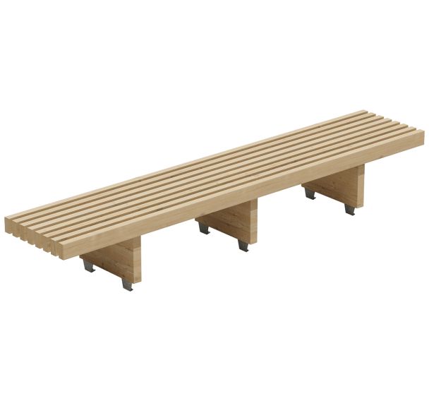 Banquette haute Modulam 3 pieds 293 cm - non traité