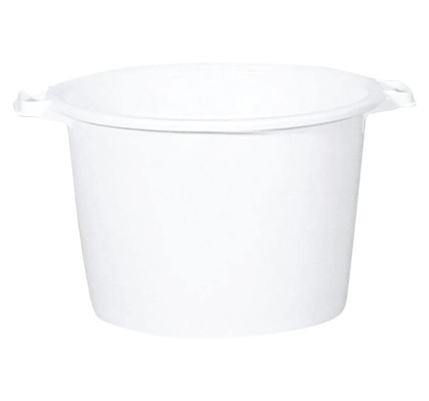 Baquet rond polypropylène blanc Plastorex