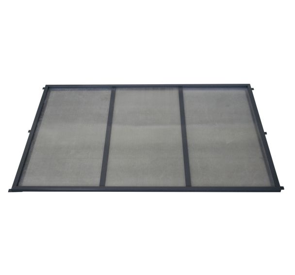 Bardage arrière d'extrémité gris 2 modules - Abri multi-usages toit cintrée