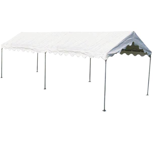 Barnum tente de réception plein air 3 x 8 m - 24 m² - toit blanc + armature