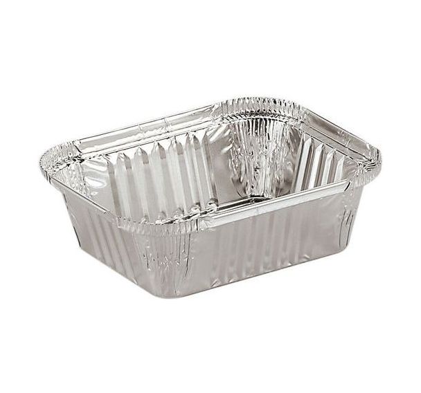 Barquette en aluminium à bord vertical couvrable - 50 cL