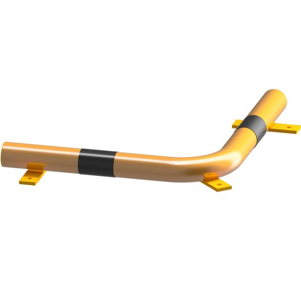 Barre antichoc en équerre tube acier rond à cheviller