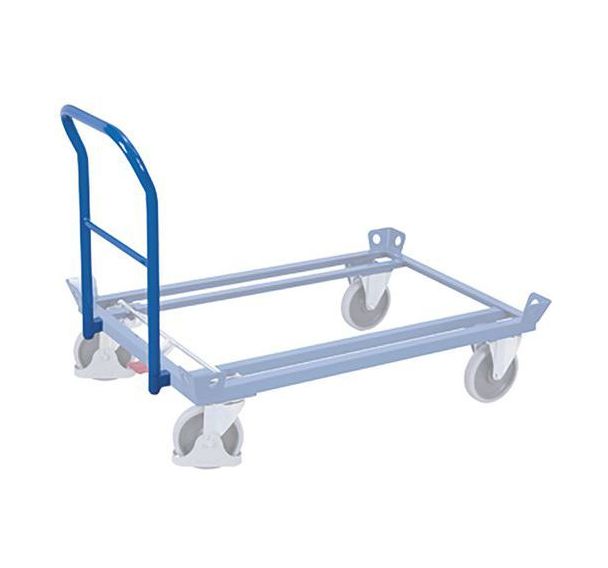 Barre de poussée mobile pour chariot porte-palettes