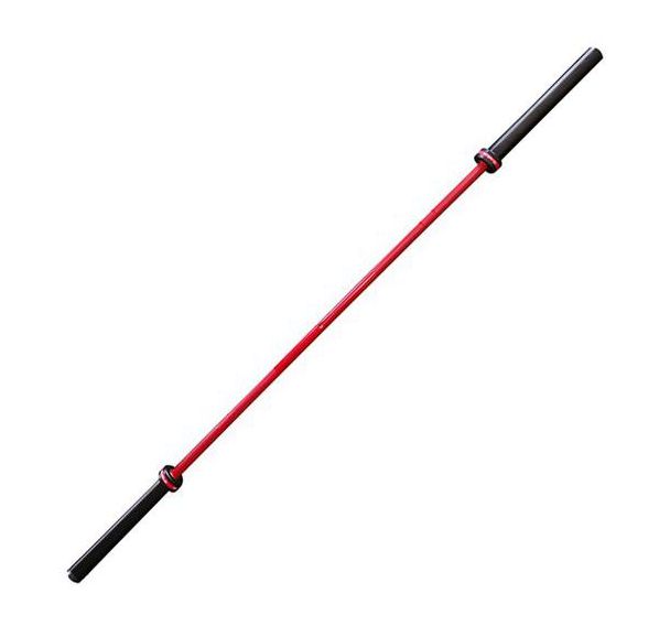 Barre olympique homme 220 cm rouge Sveltus