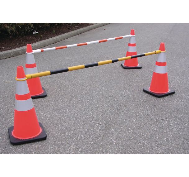 Barre rétractable pour cône de signalisation