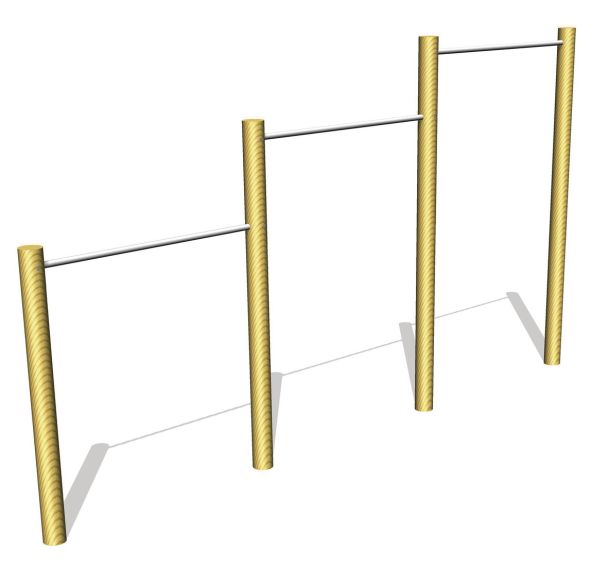 Barres fixes 3 hauteurs