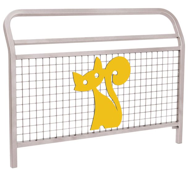 Barrière 1.50 m spéciale Ecole Conviviale Le Chat - zinc - Procity