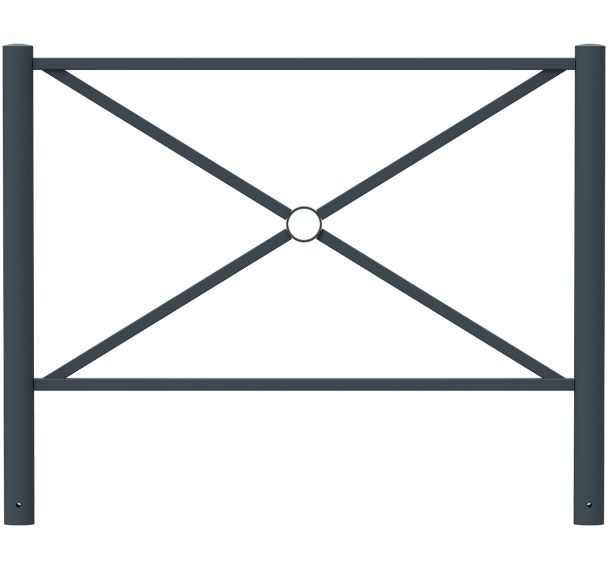Barrière Croix St André Ténor tête bombée Ø 76 mm - anthracite 7016