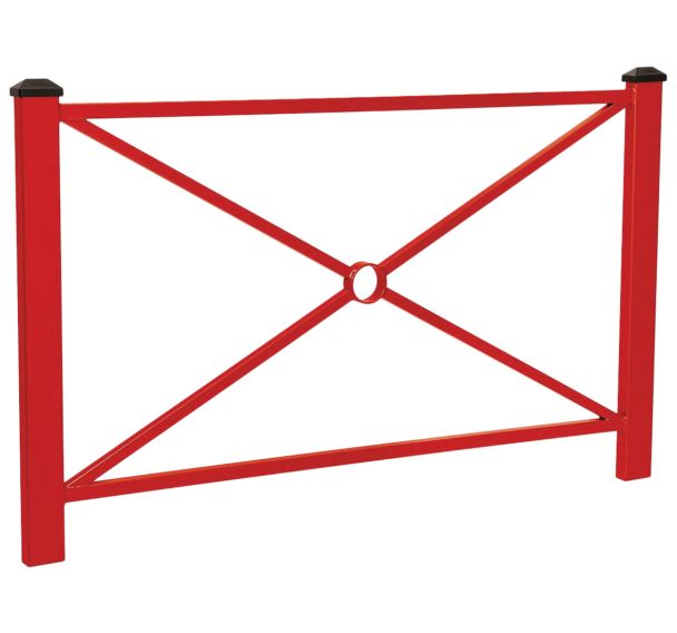 Barrière Pagode - 2 pommeaux noirs - zinc - Procity