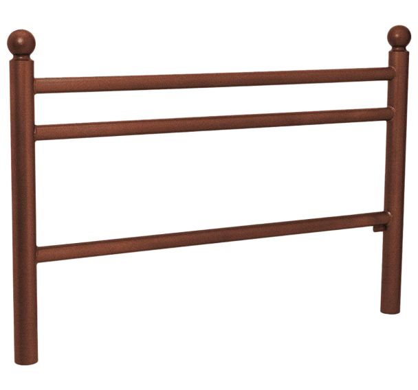 Barrière Trio 1.57 m pommeau Boule - zinc - Procity