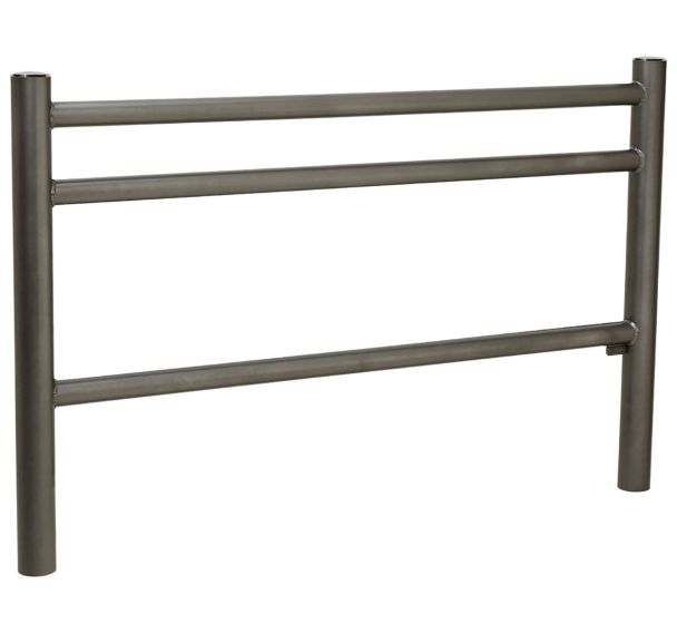 Barrière Trio 1.57 m pommeau inox brossé - zinc - Procity