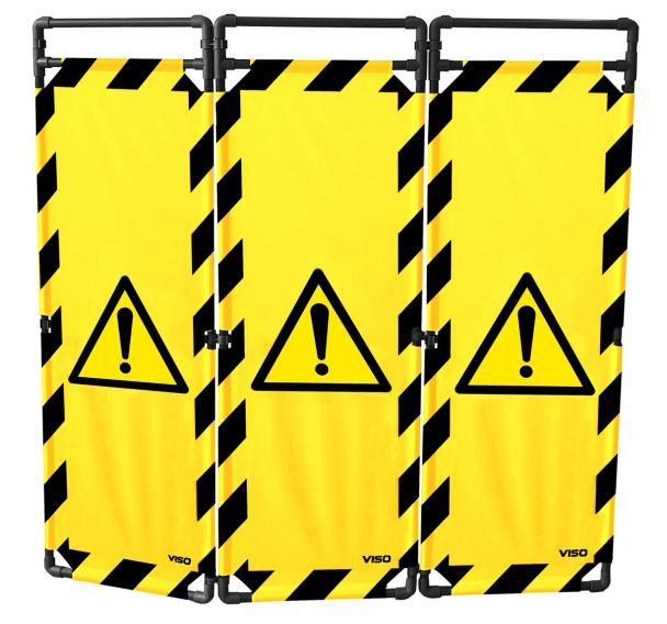 Barrière d'intervention 180cm 3 vantaux - Danger