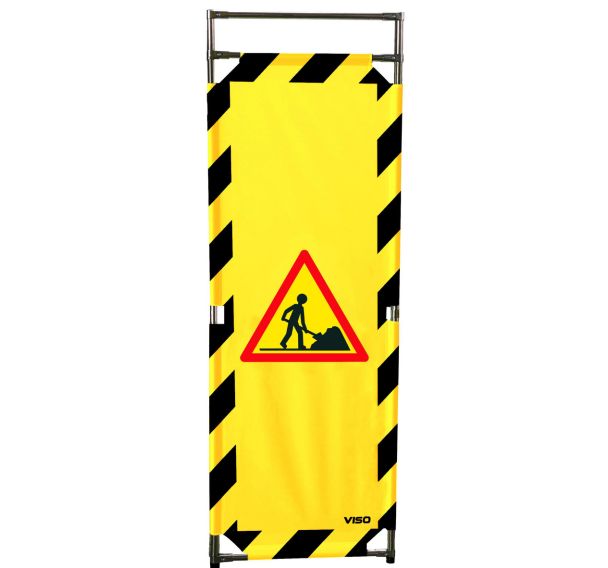 Barrière d'intervention 1,80m logo chantier - VISO