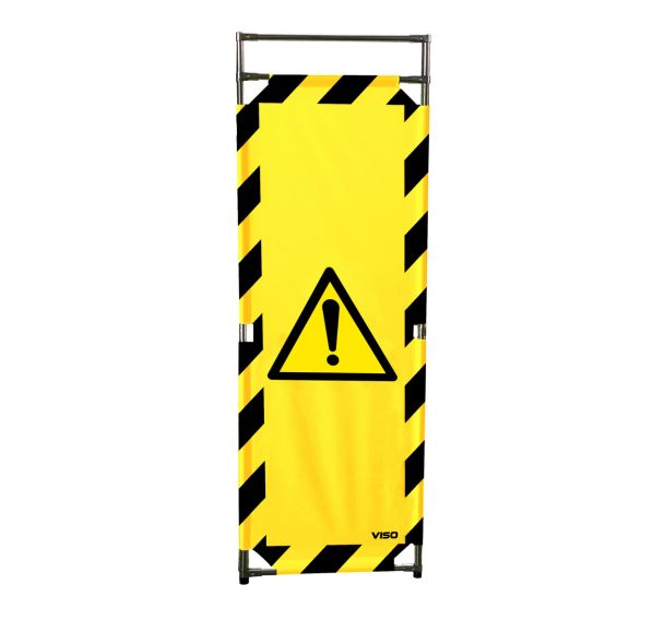 Barrière d'intervention 1,80m logo danger noir - VISO