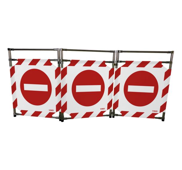 Barrière d'intervention  Inox 3 vantaux logo sens interdit - Viso