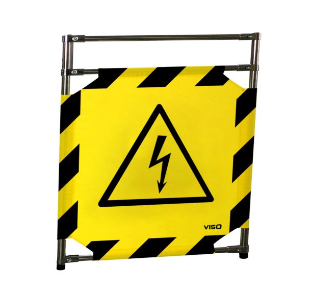 Barrière d'intervention avec panneau danger électrique - VISO