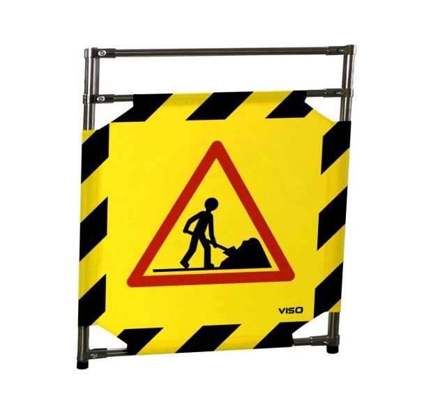 Barrière d'intervention avec panneau logo chantier - VISO