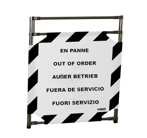 Barrière d'intervention avec panneau logo en panne - VISO