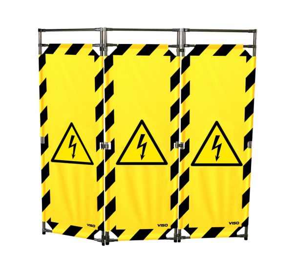 Barrière d'intervention structure Inox 180cm 3 vantaux- Viso