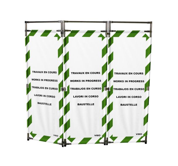 Barrière d'intervention structure Inox 180cm 3 vantaux- Viso