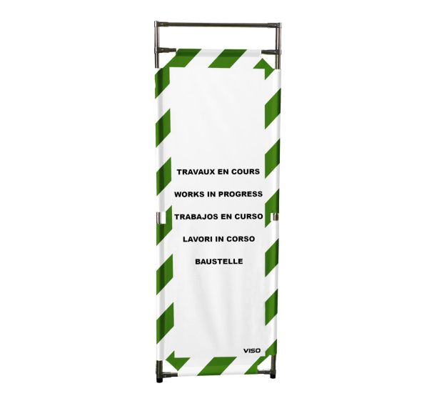 Barrière d'intervention structure Inox 1 panneau 180cm- Viso