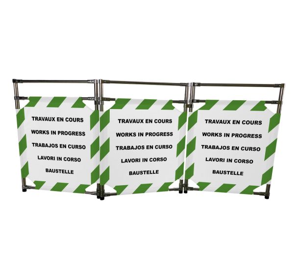 Barrière d'intervention structure Inox 3 vantaux - Viso