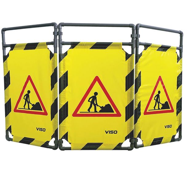 Barrière de chantier 3 vantaux attention chantier 100 x170