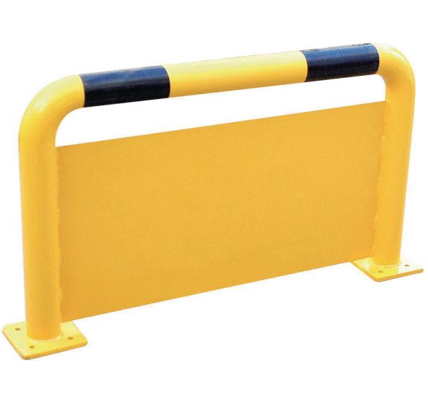 Barrière de protection avec plaque anti-encastrement - Noir/jaune