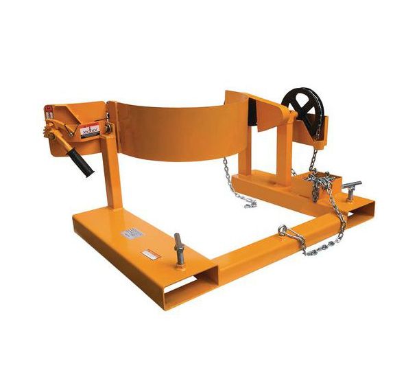 Basculeur de fût force 360 kg pour chariot élévateur à fourches
