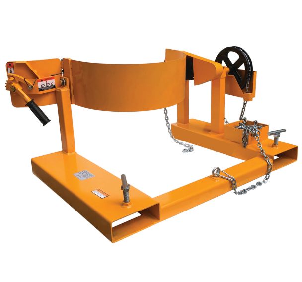 Basculeur de fût force 360 kg pour chariot élévateur à fourches