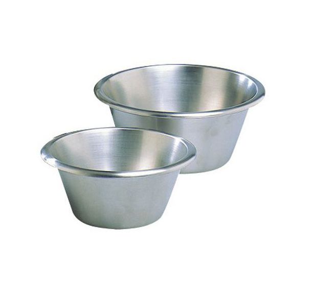 Bassine pâtissière à fond plat en acier inoxydable