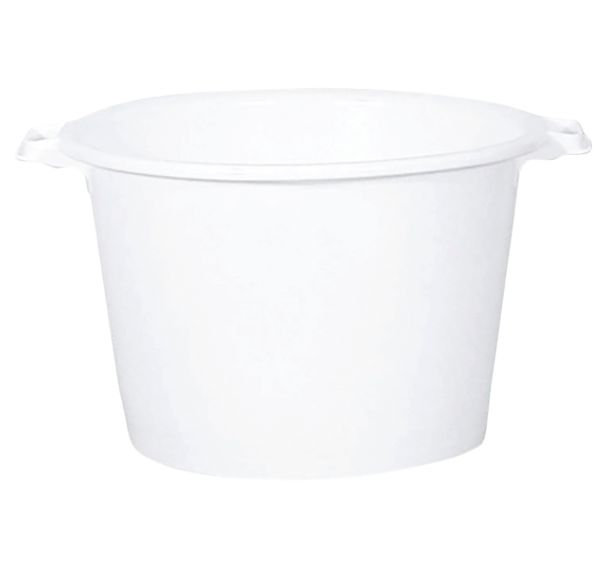 Bassine ronde 120 L polypropylène - blanc
