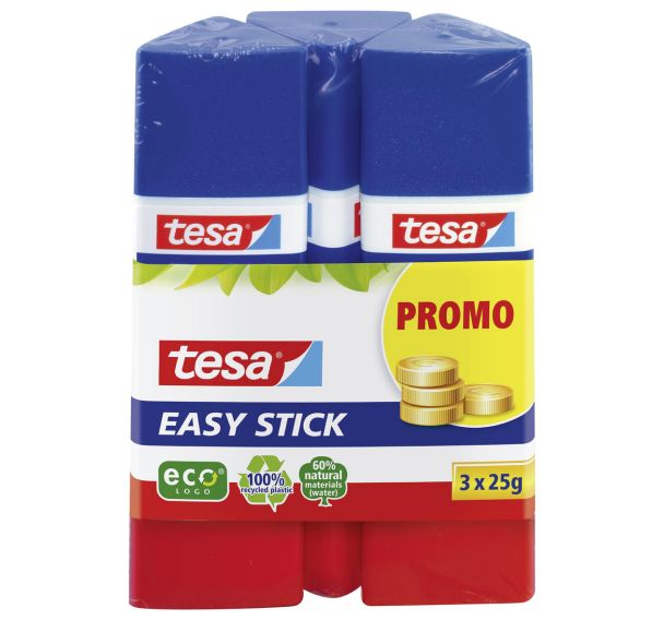 Bâton de colle Tesa triangulaire en lot de 3 : 25gr
