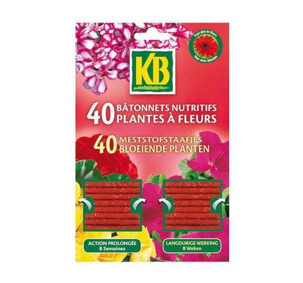 Bâtonnet nutritifs pour plantes à fleurs - étui de 40