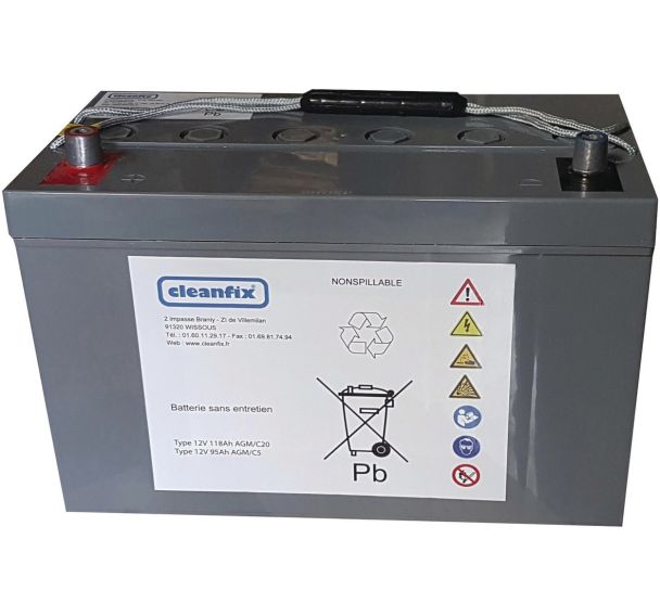 Batterie 12 V-55Ah pour autolaveuse RA 395 IBC