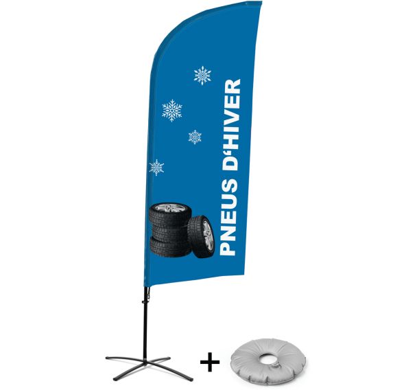 Beach flag avec pied croix Pneus hiver - Français - Showdown Displays