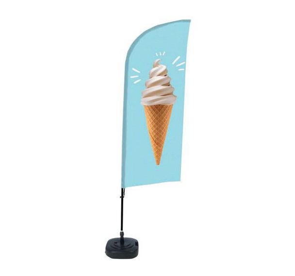 Beach flag base remplissable Glace - Showdown Displays